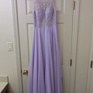 JJs House Lavender Prom Dress with Beaded Bodice